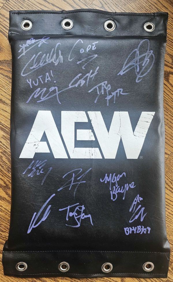 Autographed AEW Turnbuckle Memorabilia #1 & #2