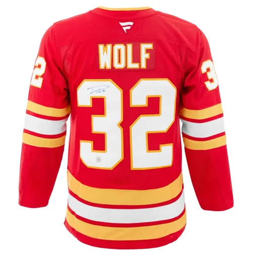 Signed Calgary Flames Jersey from Goalie Dustin Wolf