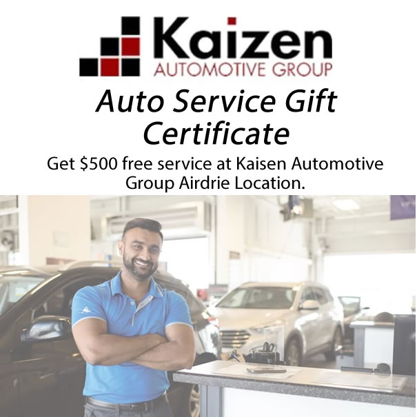 Auto Service Gift Certificate