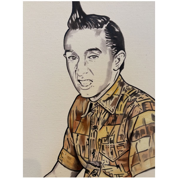 Original Oil Painting of Martin Short as SCTV Character Ed Grimley